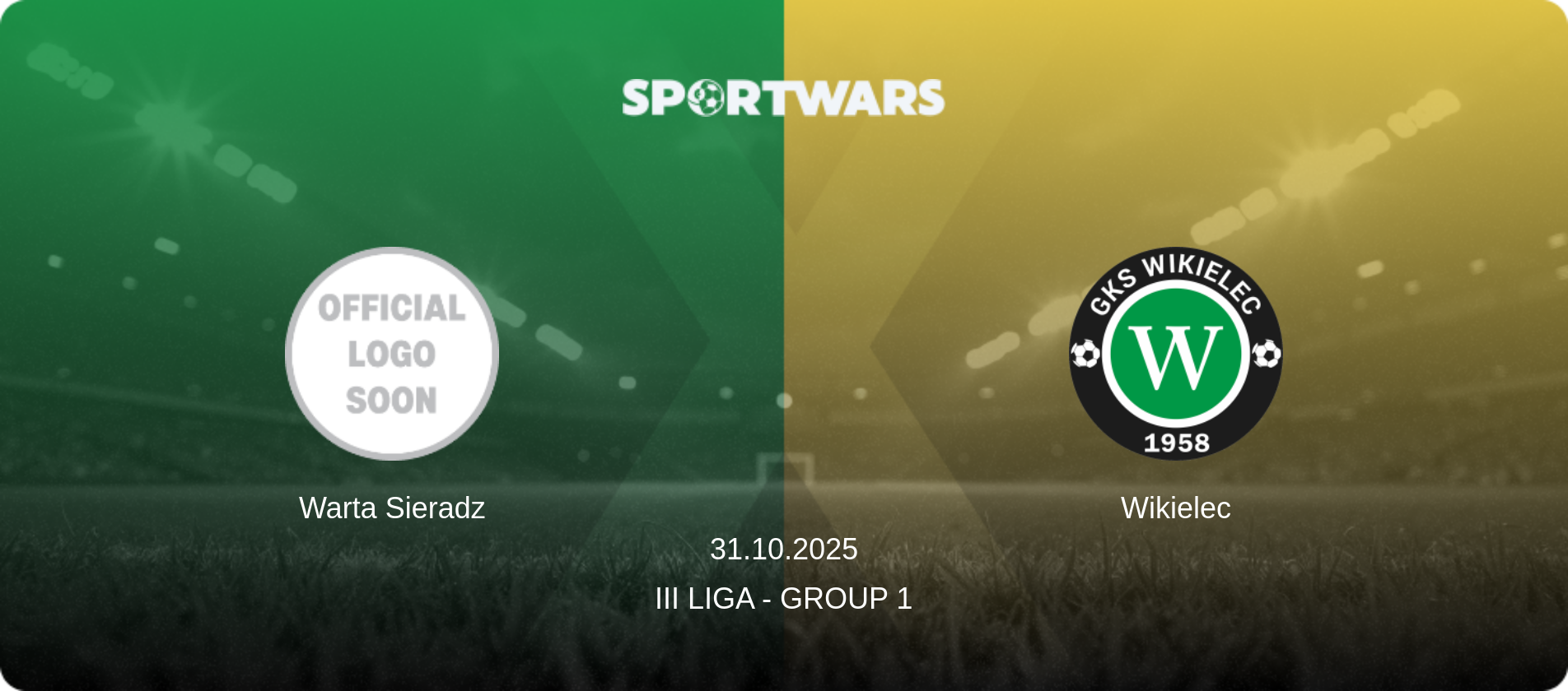Warta Sieradz — Wikielec, 31.10.2025 — III Liga - Group 1 (match preview)