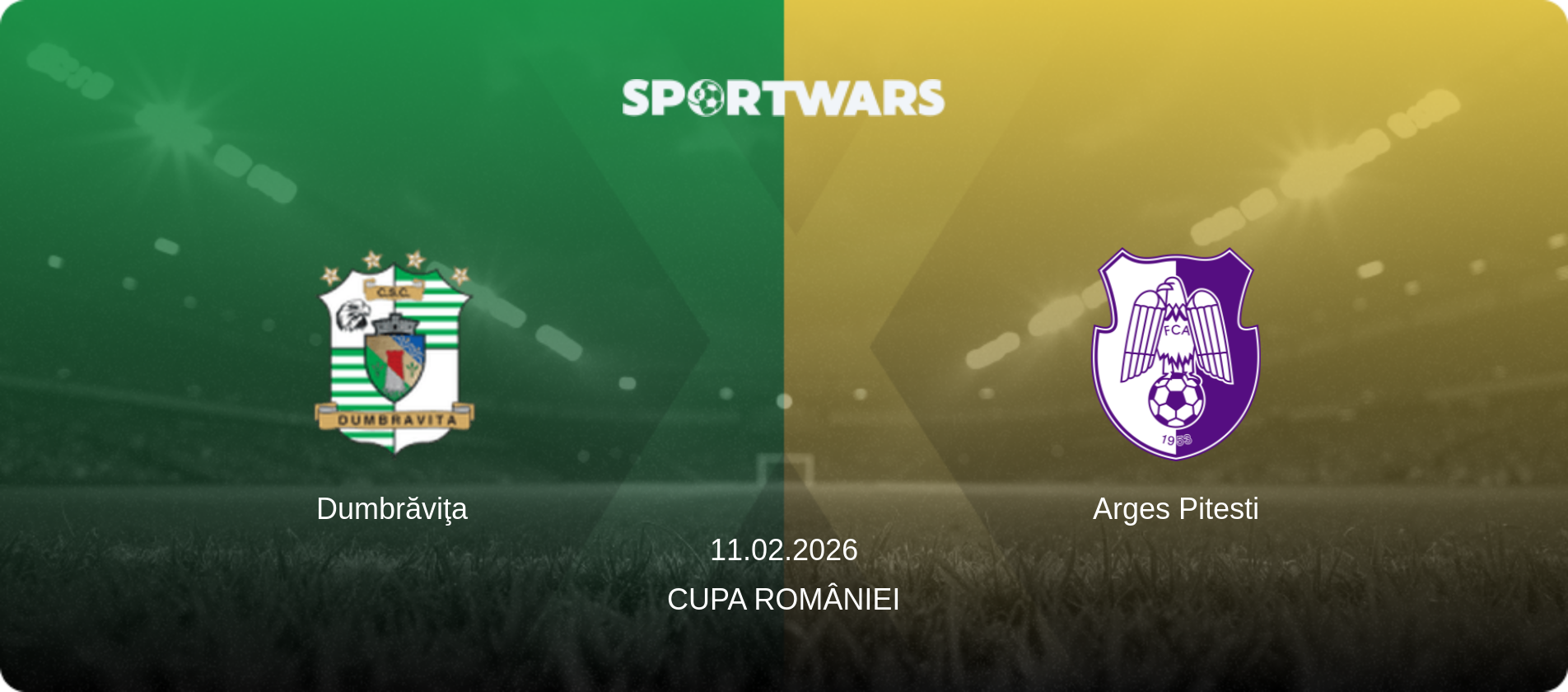 Dumbrăviţa — Arges Pitesti, 11.02.2026 — Cupa României (match preview)