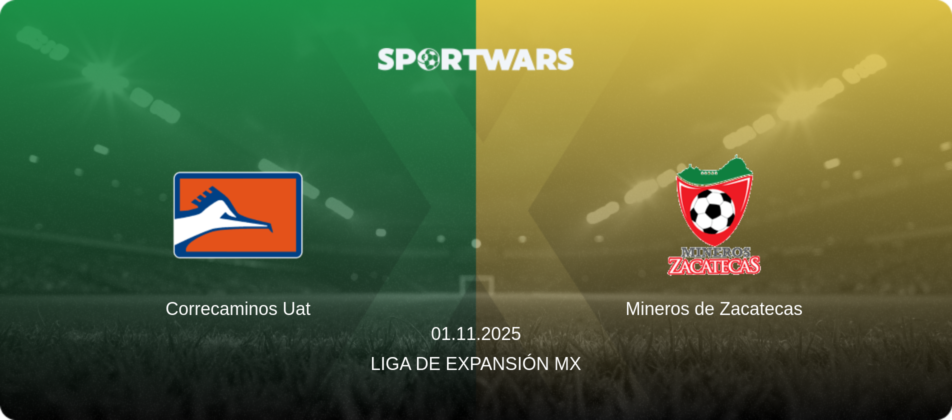 Correcaminos Uat — Mineros de Zacatecas, 01.11.2025 — Liga de Expansión MX (match preview)