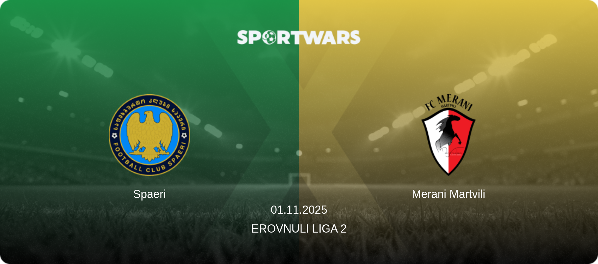 Spaeri — Merani Martvili, 01.11.2025 — Erovnuli Liga 2 (match preview)