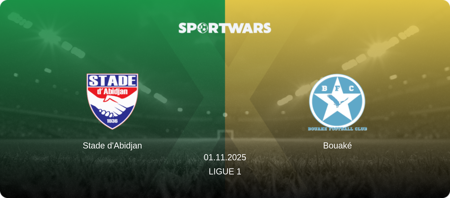 Stade d'Abidjan — Bouaké, 01.11.2025 — Ligue 1 (match preview)