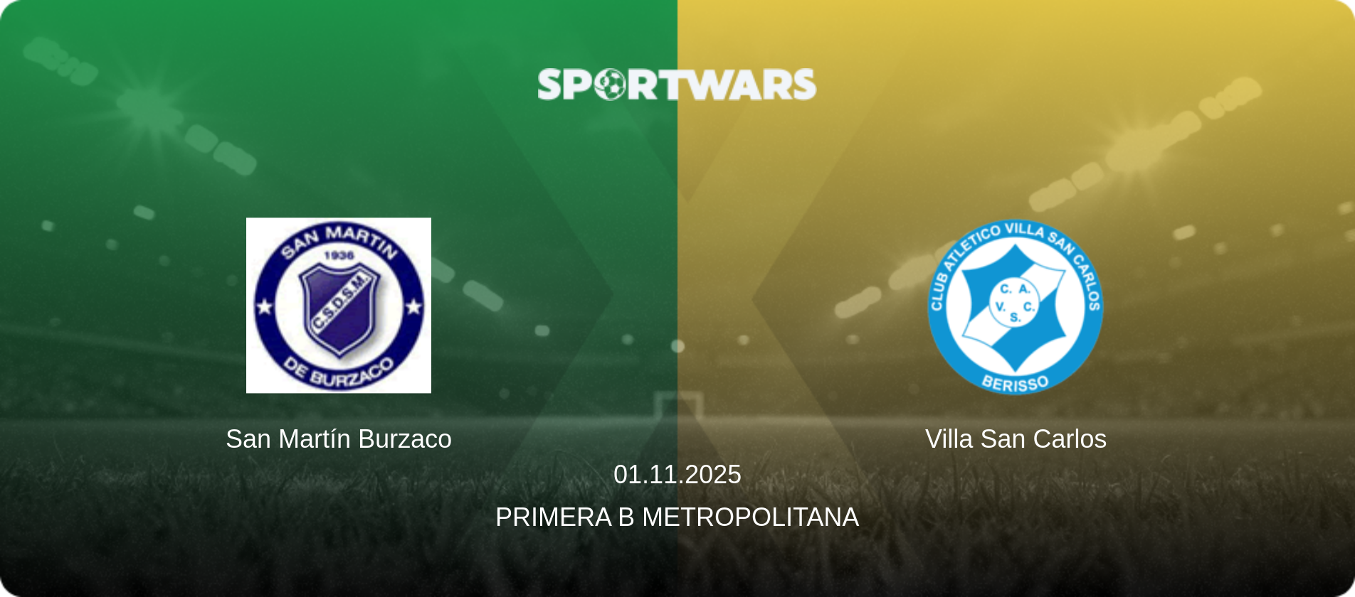 San Martín Burzaco — Villa San Carlos, 01.11.2025 — Primera B Metropolitana (match preview)
