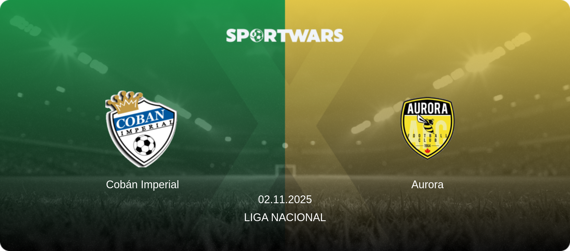 Cobán Imperial — Aurora, 02.11.2025 — Liga Nacional (match preview)