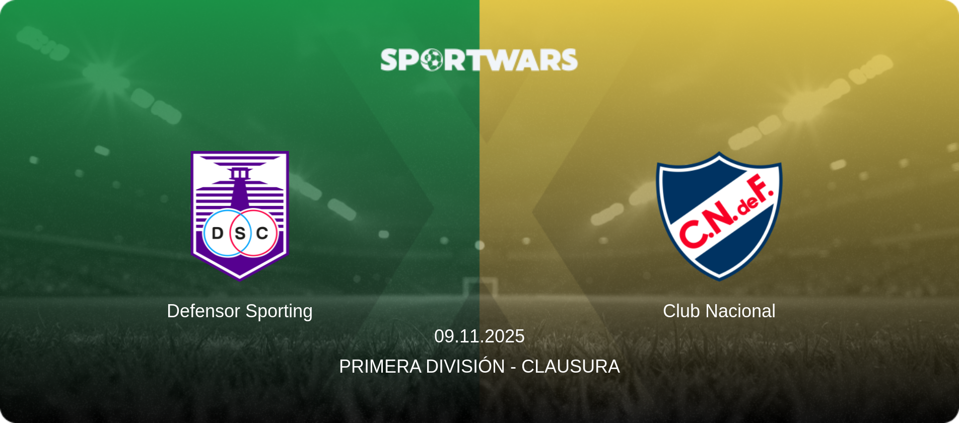Defensor Sporting — Club Nacional, 09.11.2025 — Primera División - Clausura (match preview)
