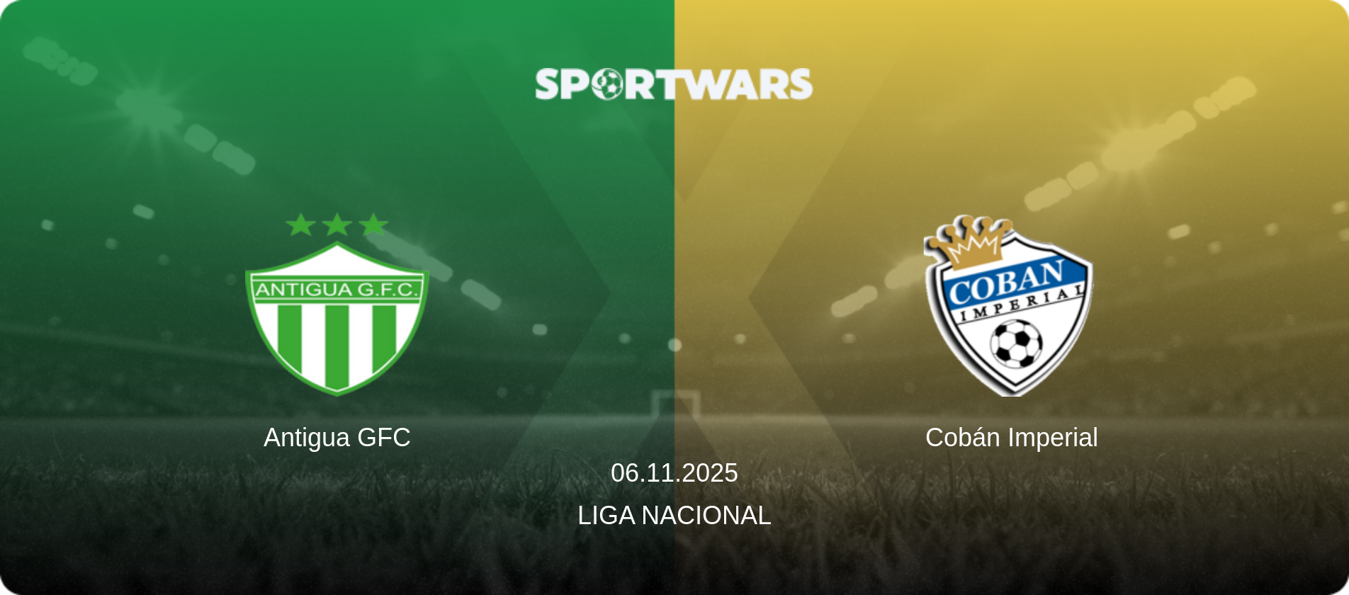 Antigua GFC — Cobán Imperial, 06.11.2025 — Liga Nacional (match preview)
