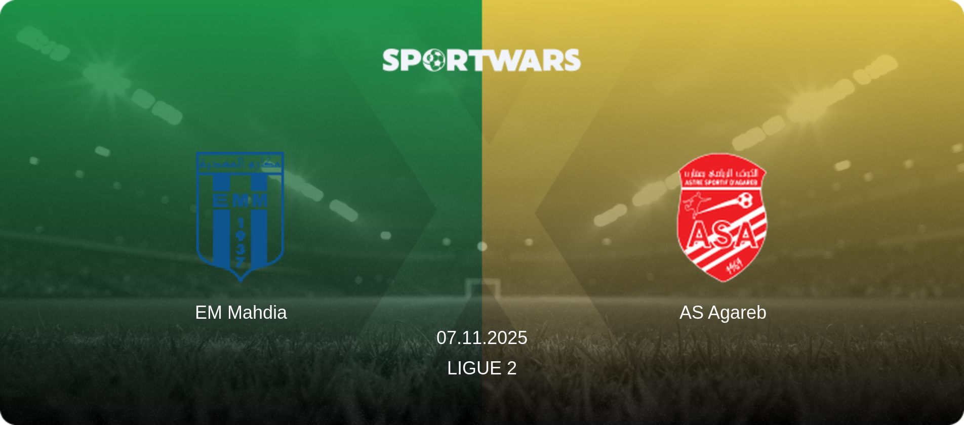 EM Mahdia — AS Agareb, 07.11.2025 — Ligue 2 (match preview)