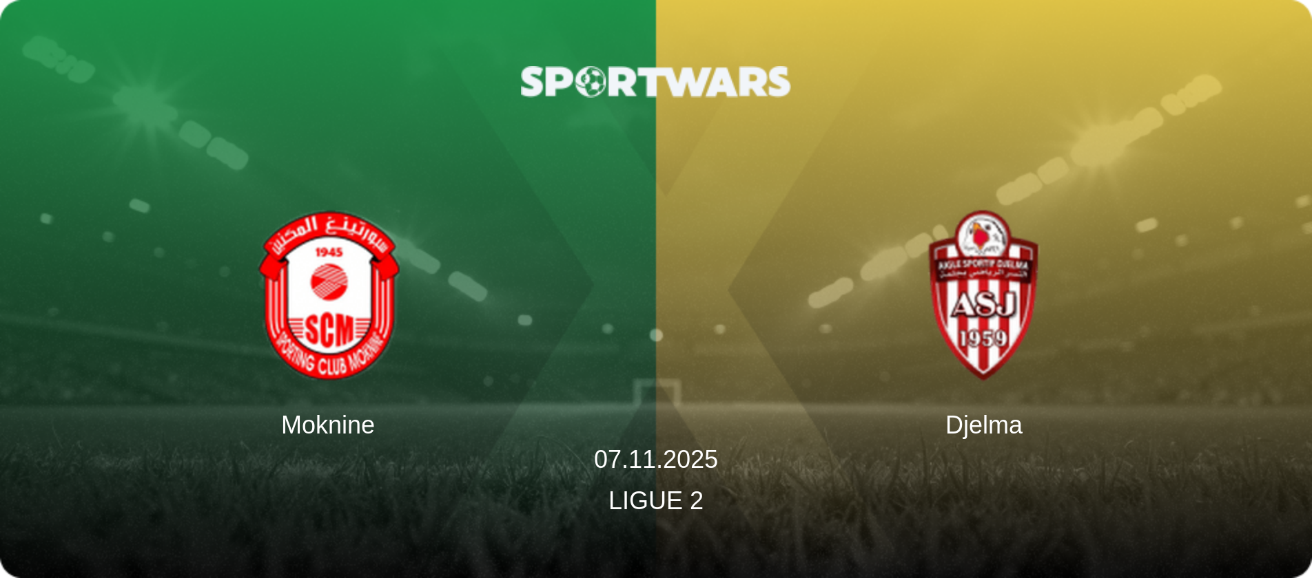 Moknine — Djelma, 07.11.2025 — Ligue 2 (match preview)