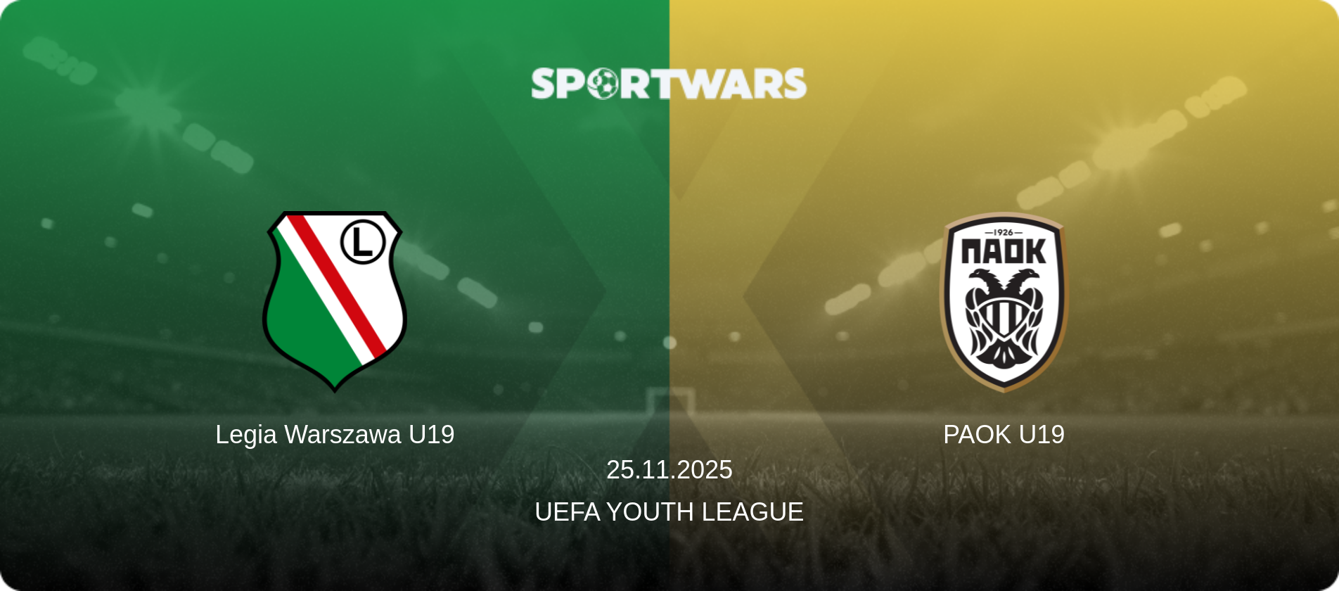 Legia Warszawa U19 — PAOK U19, 25.11.2025 — UEFA Youth League (match preview)