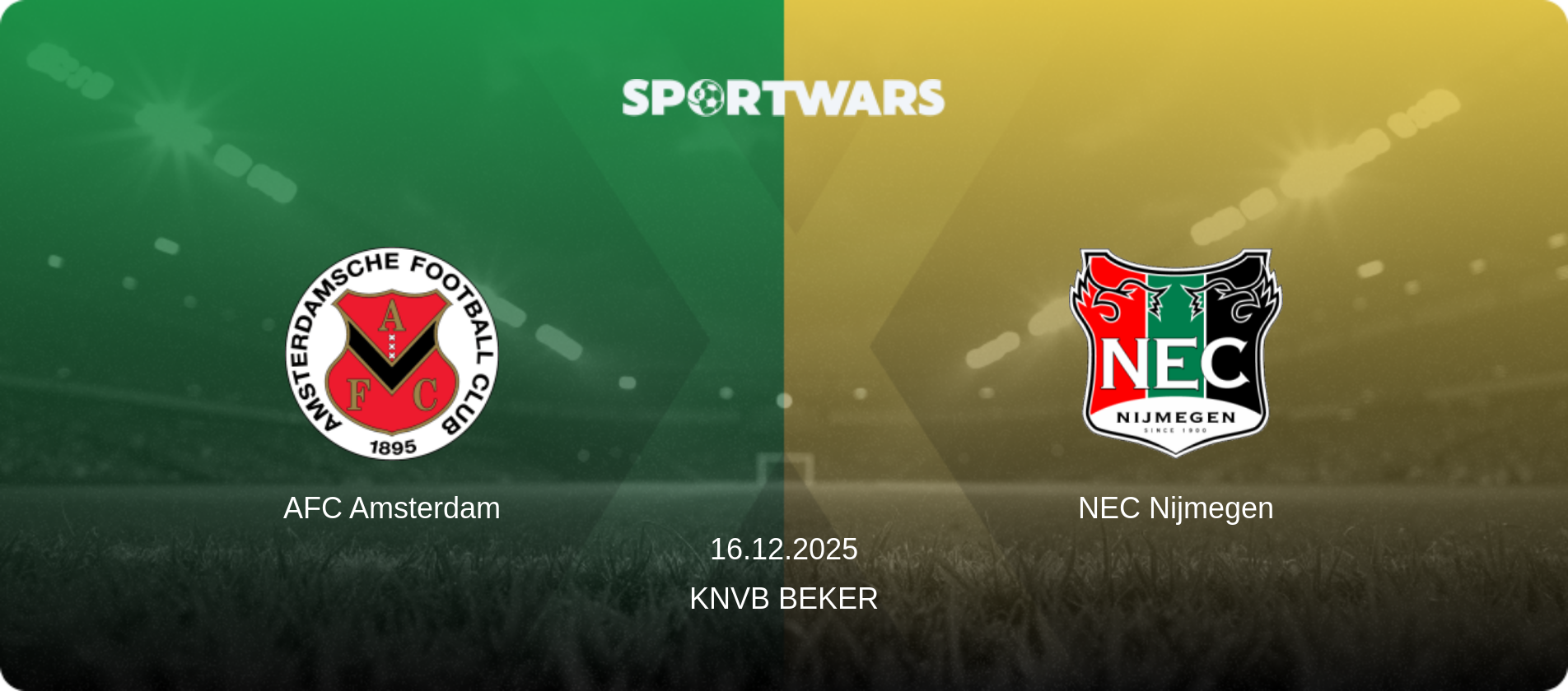 AFC Amsterdam — NEC Nijmegen, 16.12.2025 — KNVB Beker (match preview)
