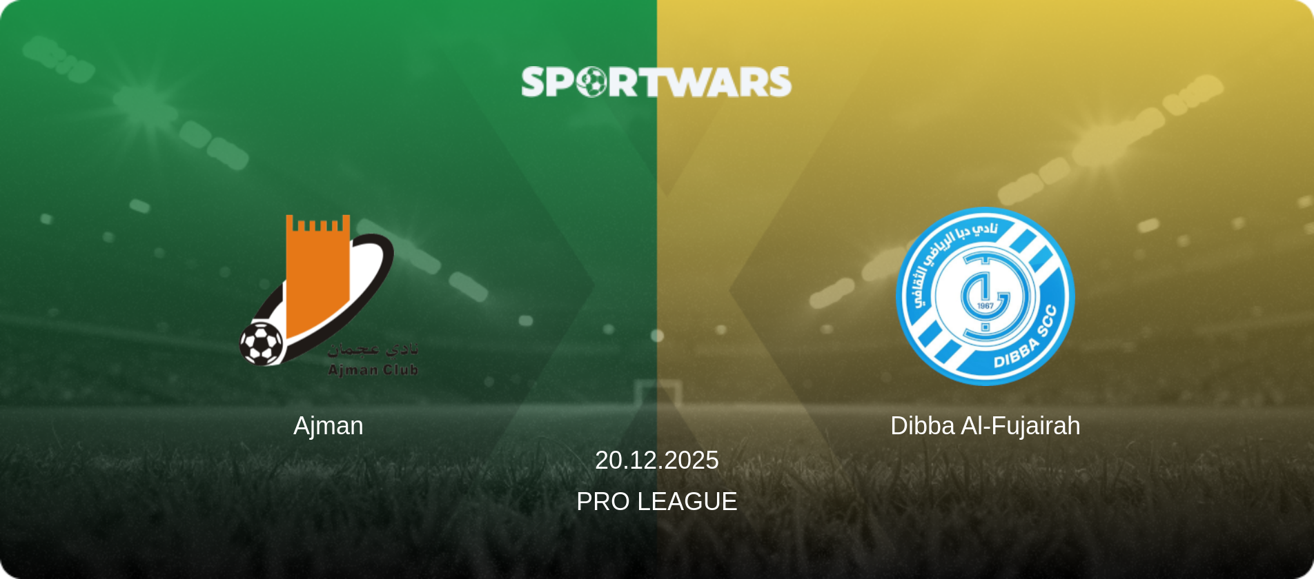 Ajman — Dibba Al-Fujairah, 20.12.2025 — Pro League (match preview)