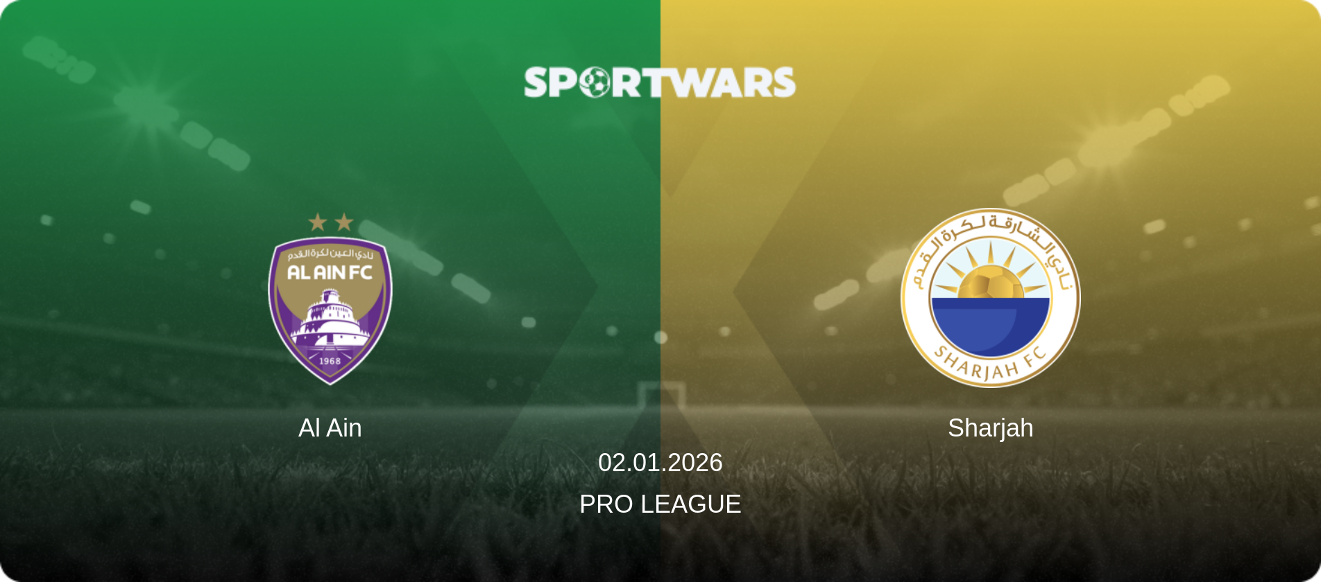 Al Ain — Sharjah, 02.01.2026 — Pro League (match preview)