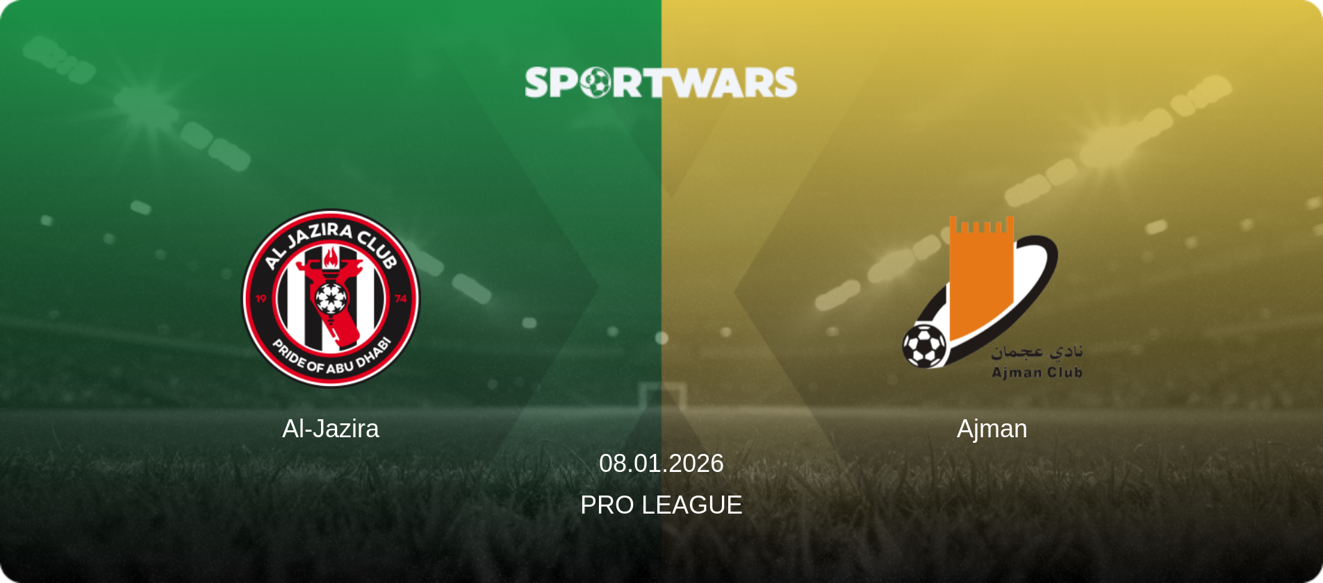 Al-Jazira — Ajman, 08.01.2026 — Pro League (match preview)