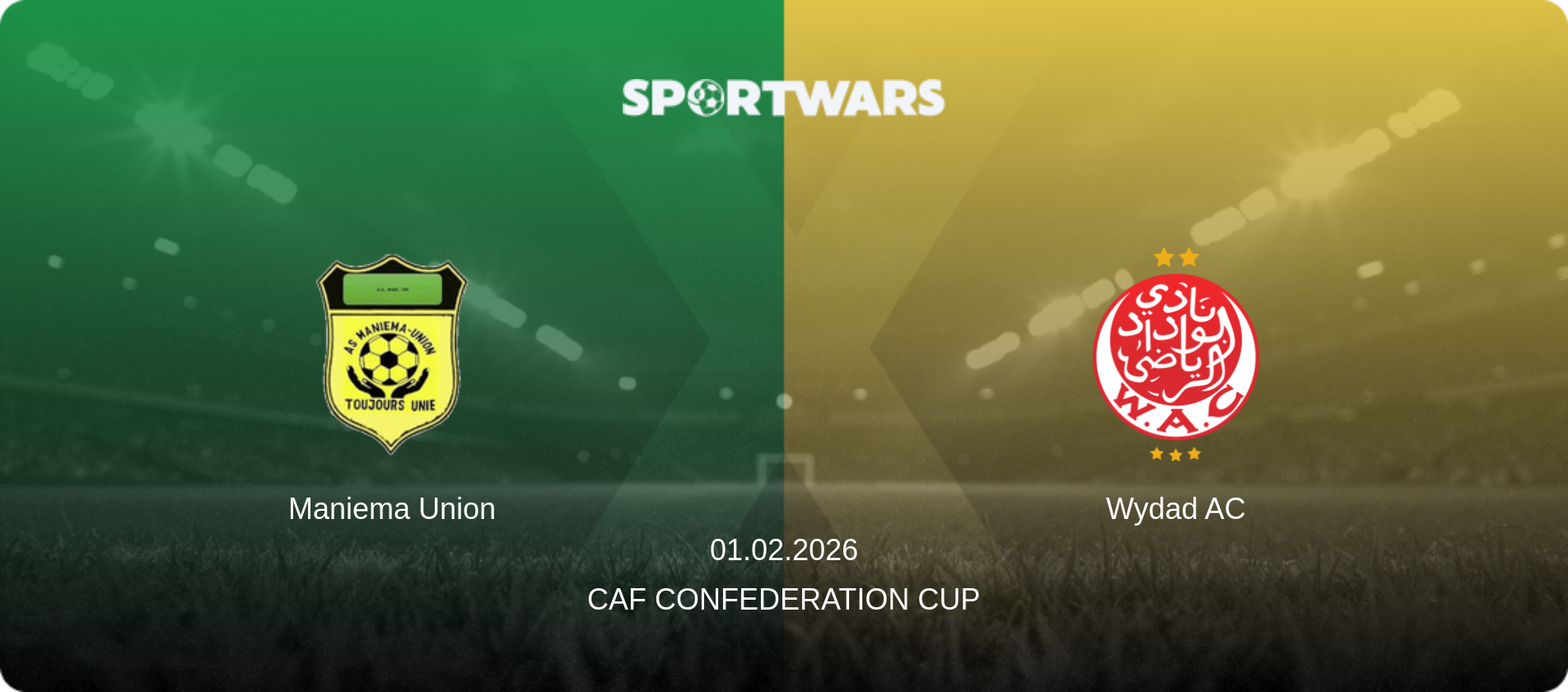 Maniema Union — Wydad AC, 01.02.2026 — CAF Confederation Cup (match preview)
