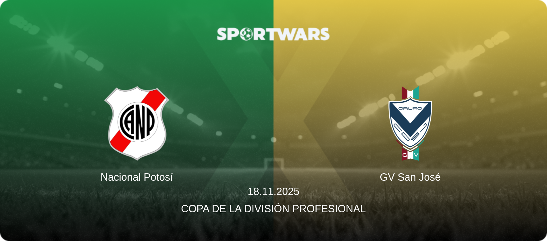 Nacional Potosí — GV San José, 18.11.2025 — Copa de la División Profesional (match preview)