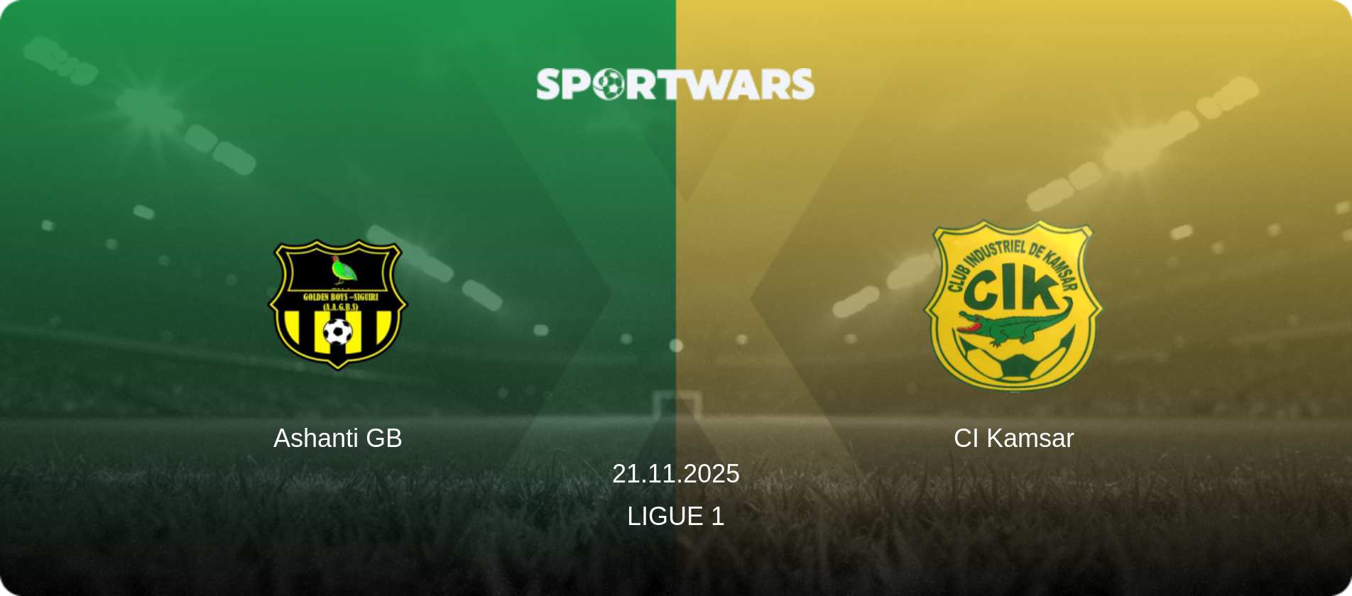 Ashanti GB — CI Kamsar, 21.11.2025 — Ligue 1 (match preview)