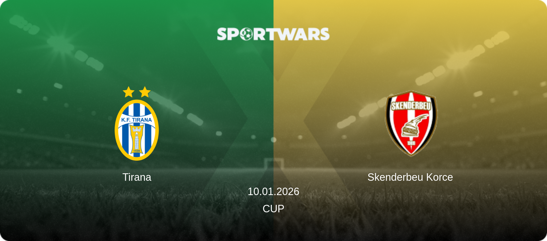 Tirana — Skenderbeu Korce, 10.01.2026 — Cup (match preview)