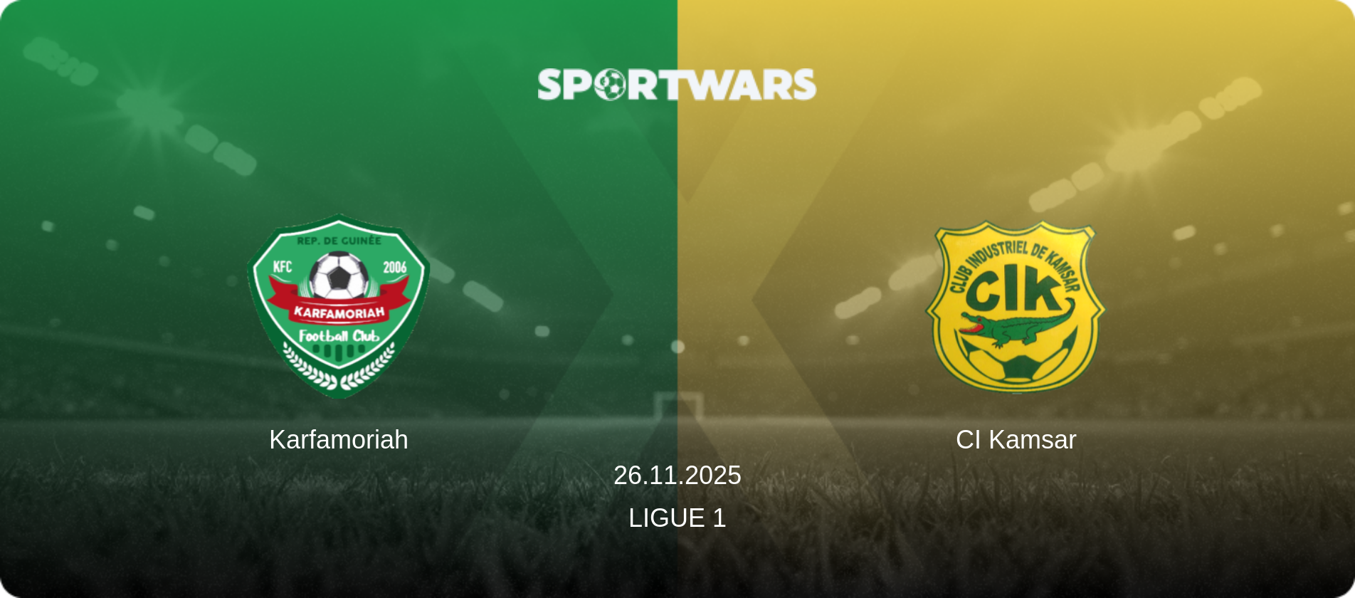 Karfamoriah — CI Kamsar, 26.11.2025 — Ligue 1 (match preview)