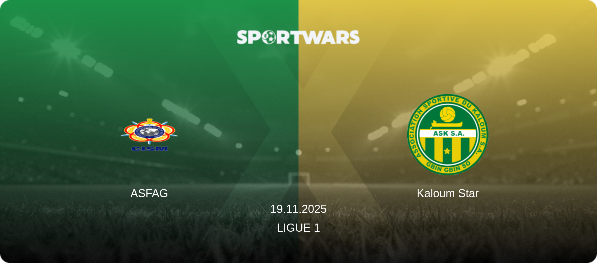 ASFAG — Kaloum Star, 19.11.2025 — Ligue 1 (match preview)