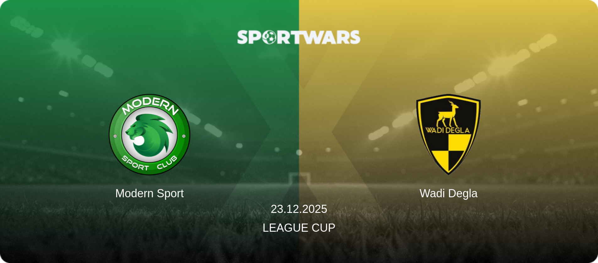 Modern Sport — Wadi Degla, 23.12.2025 — League Cup (match preview)