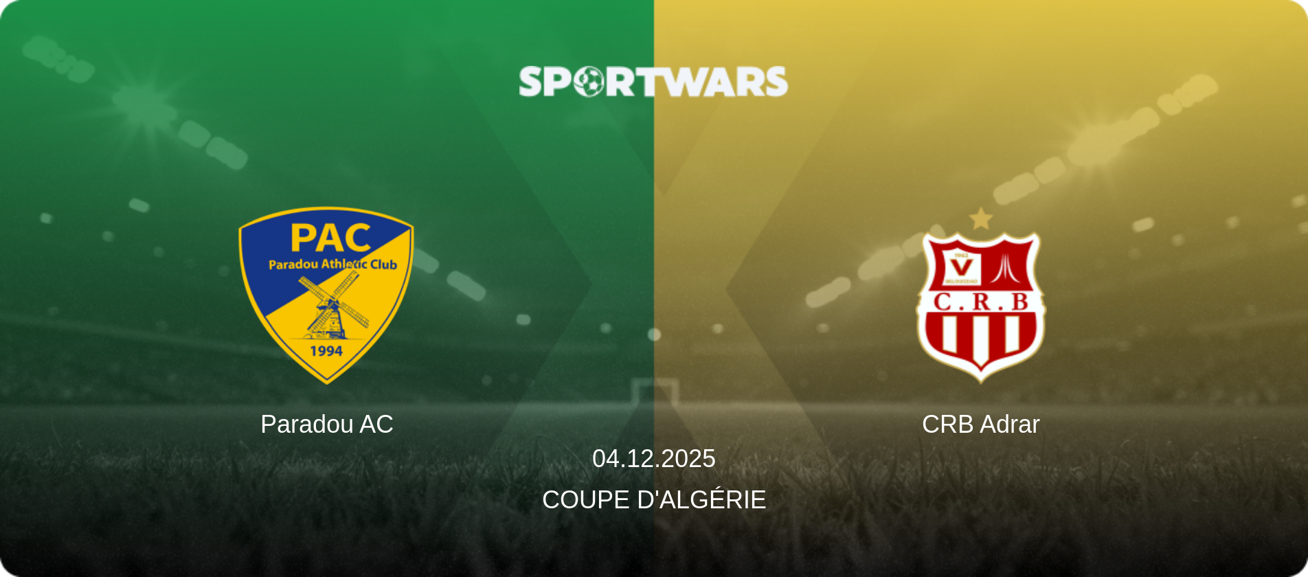 Paradou AC — CRB Adrar, 04.12.2025 — Coupe d'Algérie (match preview)