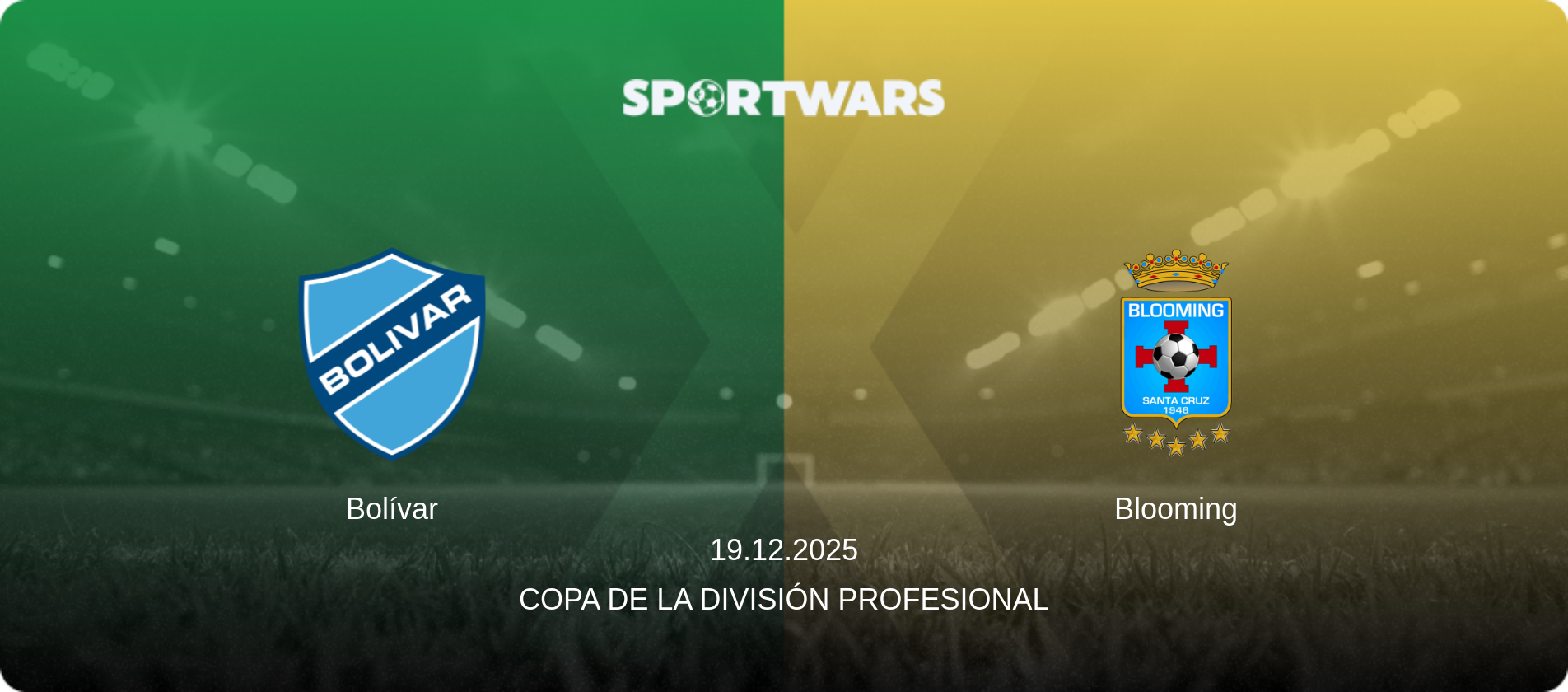 Bolívar — Blooming, 19.12.2025 — Copa de la División Profesional (match preview)