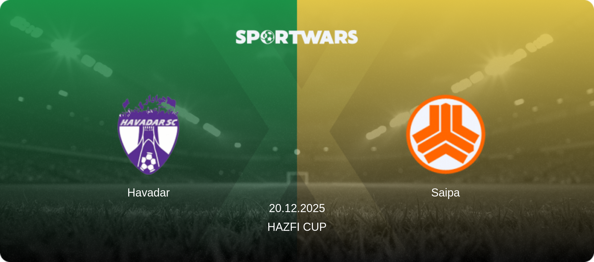 Havadar — Saipa, 20.12.2025 — Hazfi Cup (match preview)
