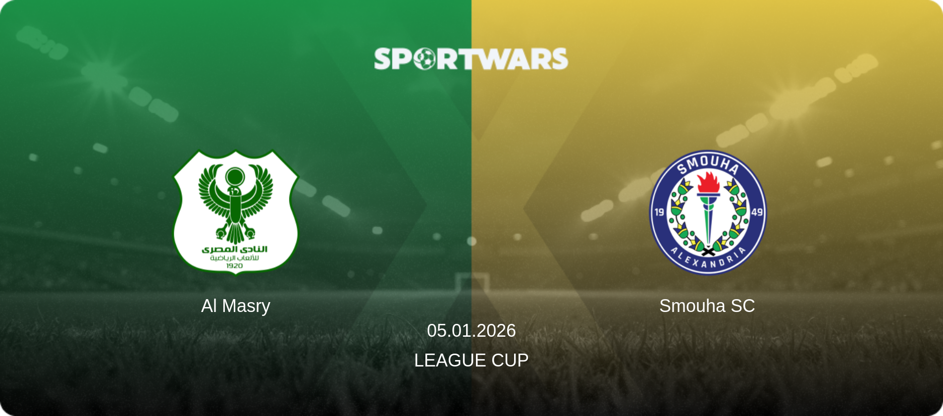 Al Masry — Smouha SC, 05.01.2026 — League Cup (match preview)