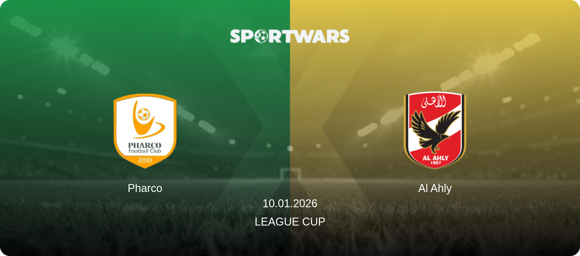 Pharco — Al Ahly, 10.01.2026 — League Cup (match preview)