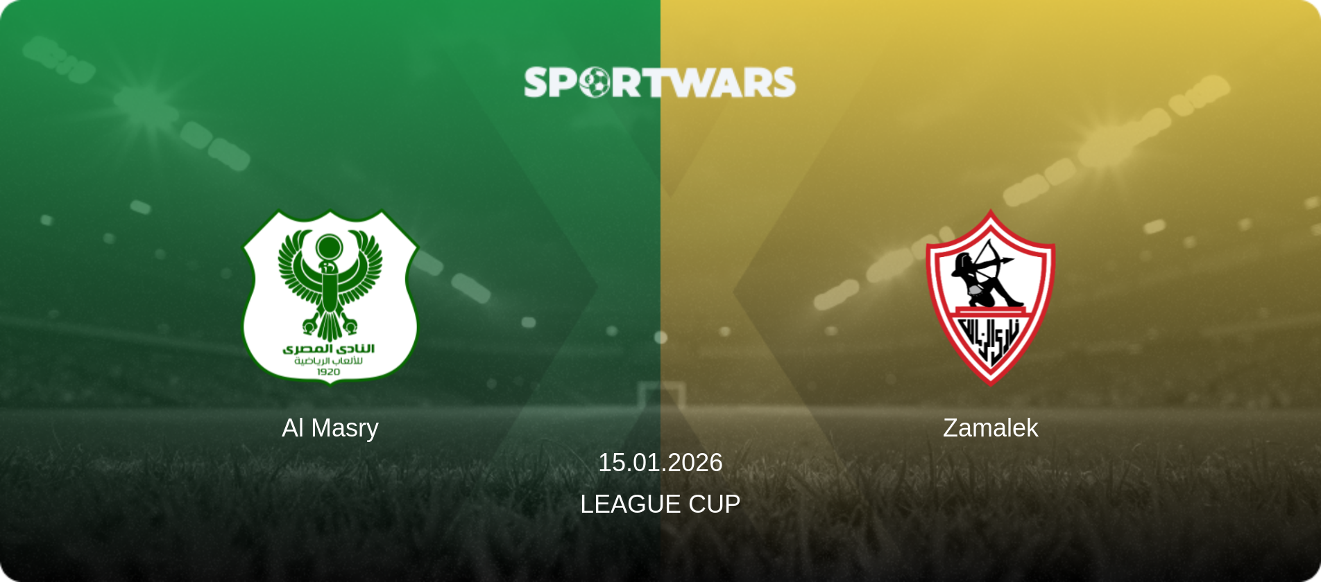 Al Masry — Zamalek, 15.01.2026 — League Cup (match preview)