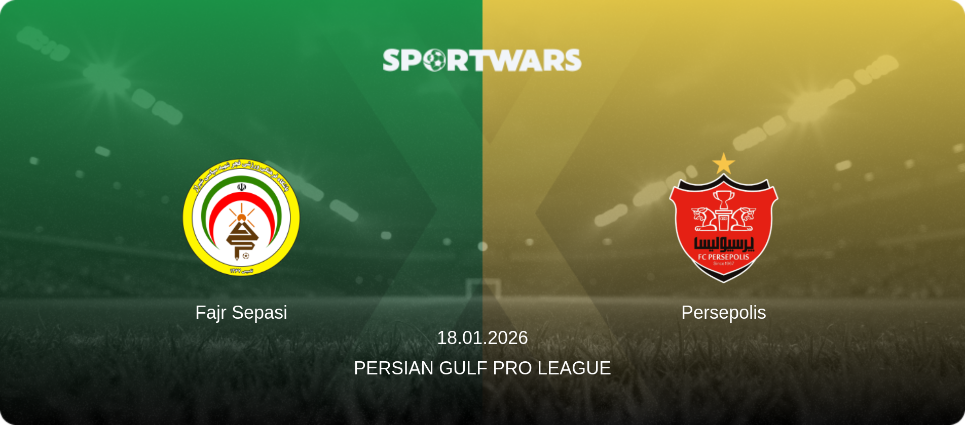 Fajr Sepasi — Persepolis, 18.01.2026 — Persian Gulf Pro League (match preview)