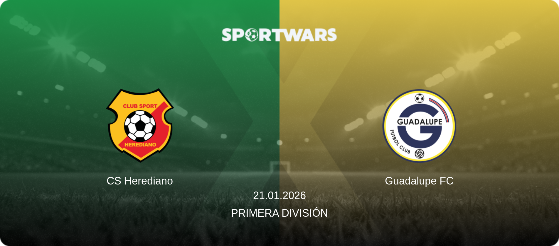 CS Herediano — Guadalupe FC, 21.01.2026 — Primera División (match preview)