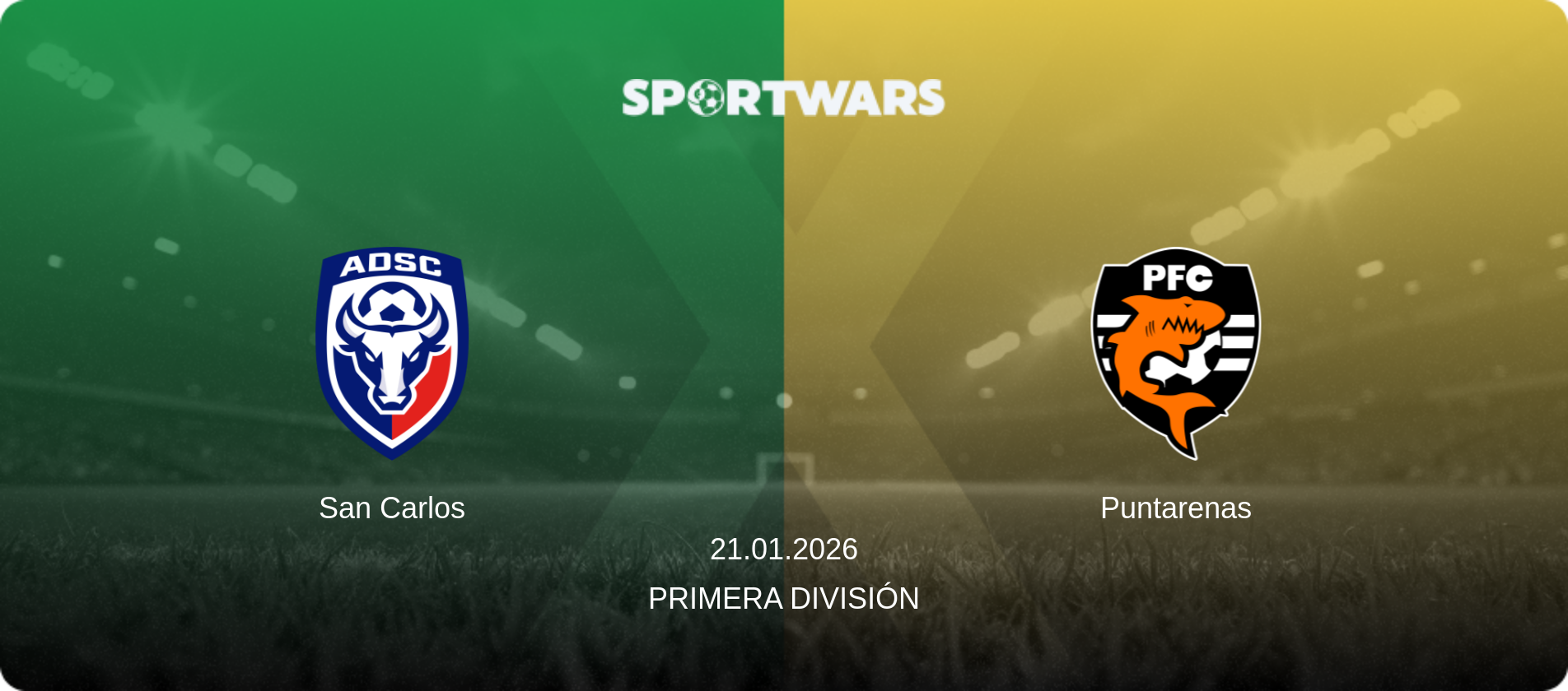 San Carlos — Puntarenas, 21.01.2026 — Primera División (match preview)