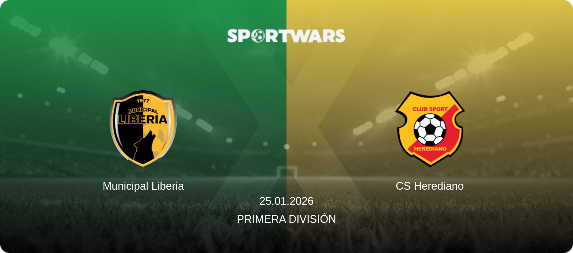 Municipal Liberia — CS Herediano, 25.01.2026 — Primera División (match preview)