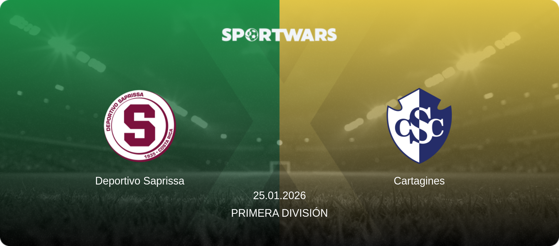 Deportivo Saprissa — Cartagines, 25.01.2026 — Primera División (match preview)