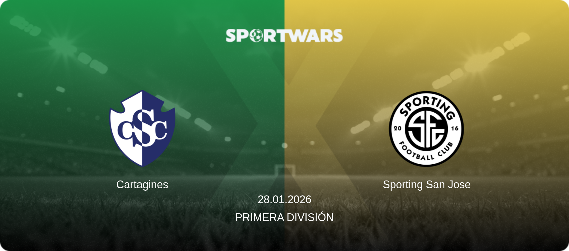 Cartagines — Sporting San Jose, 28.01.2026 — Primera División (match preview)