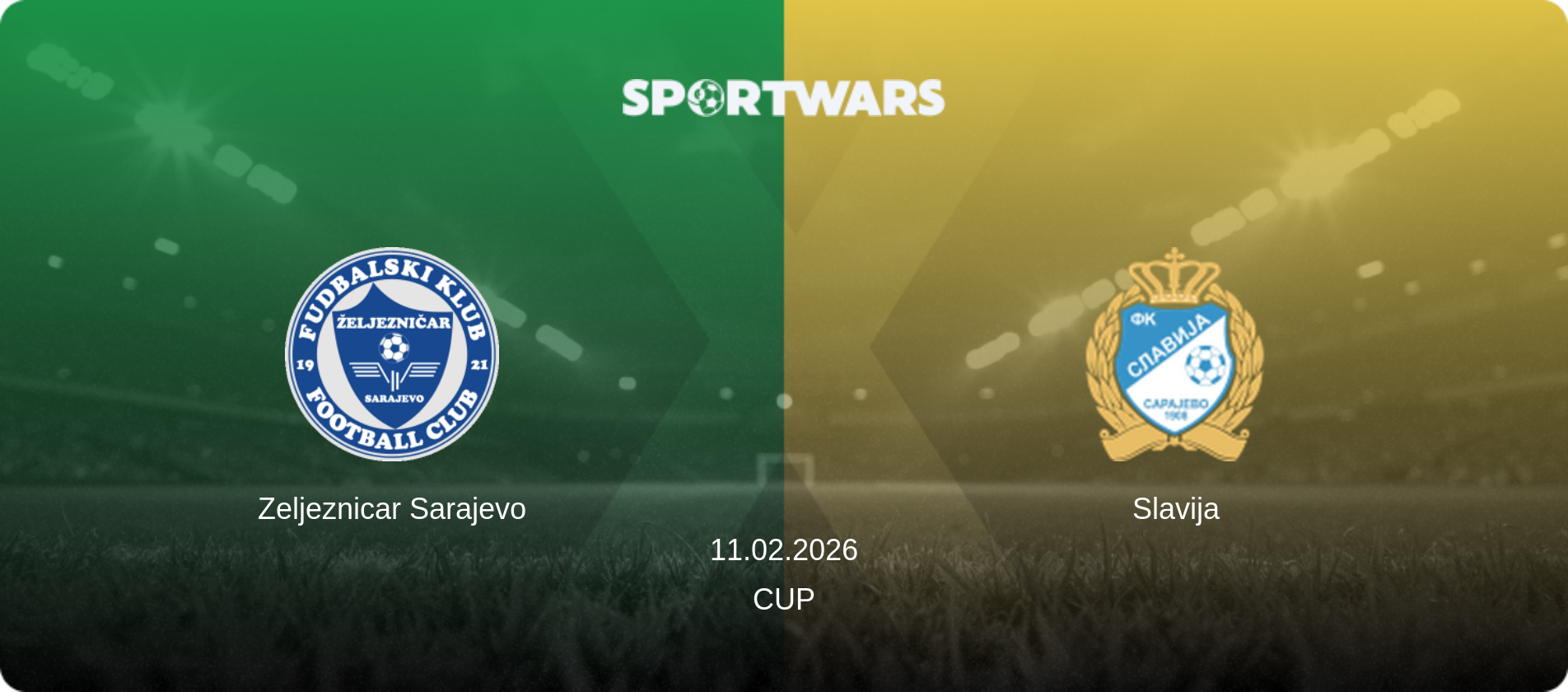 Zeljeznicar Sarajevo — Slavija, 11.02.2026 — Cup (match preview)