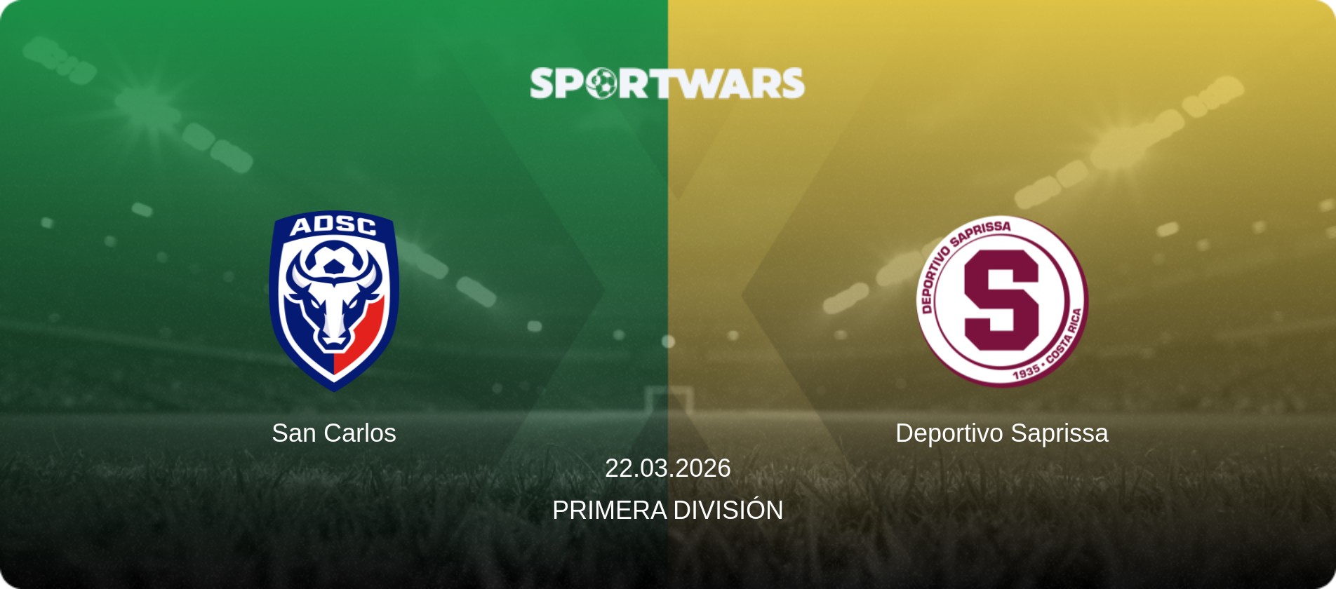 San Carlos — Deportivo Saprissa, 22.03.2026 — Primera División (match preview)