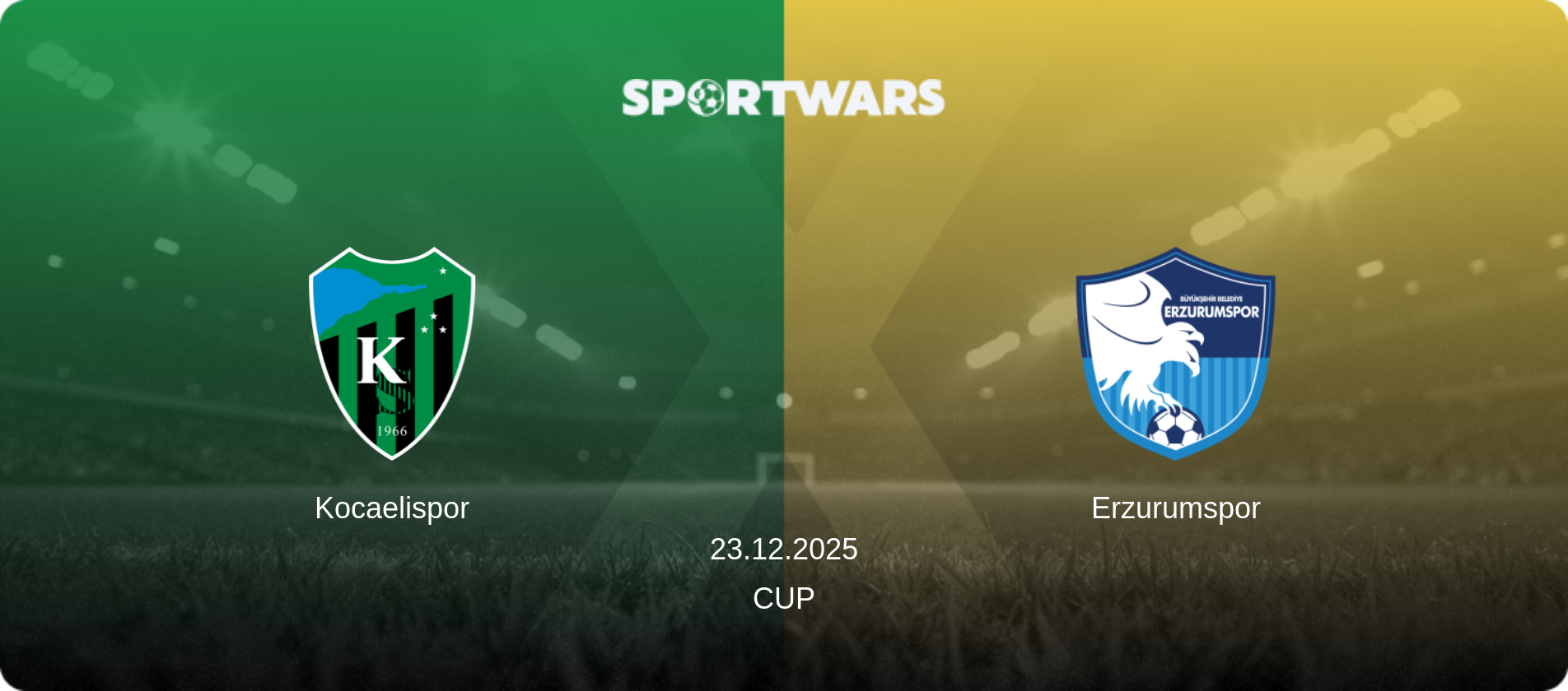 Kocaelispor — Erzurumspor, 23.12.2025 — Cup (match preview)