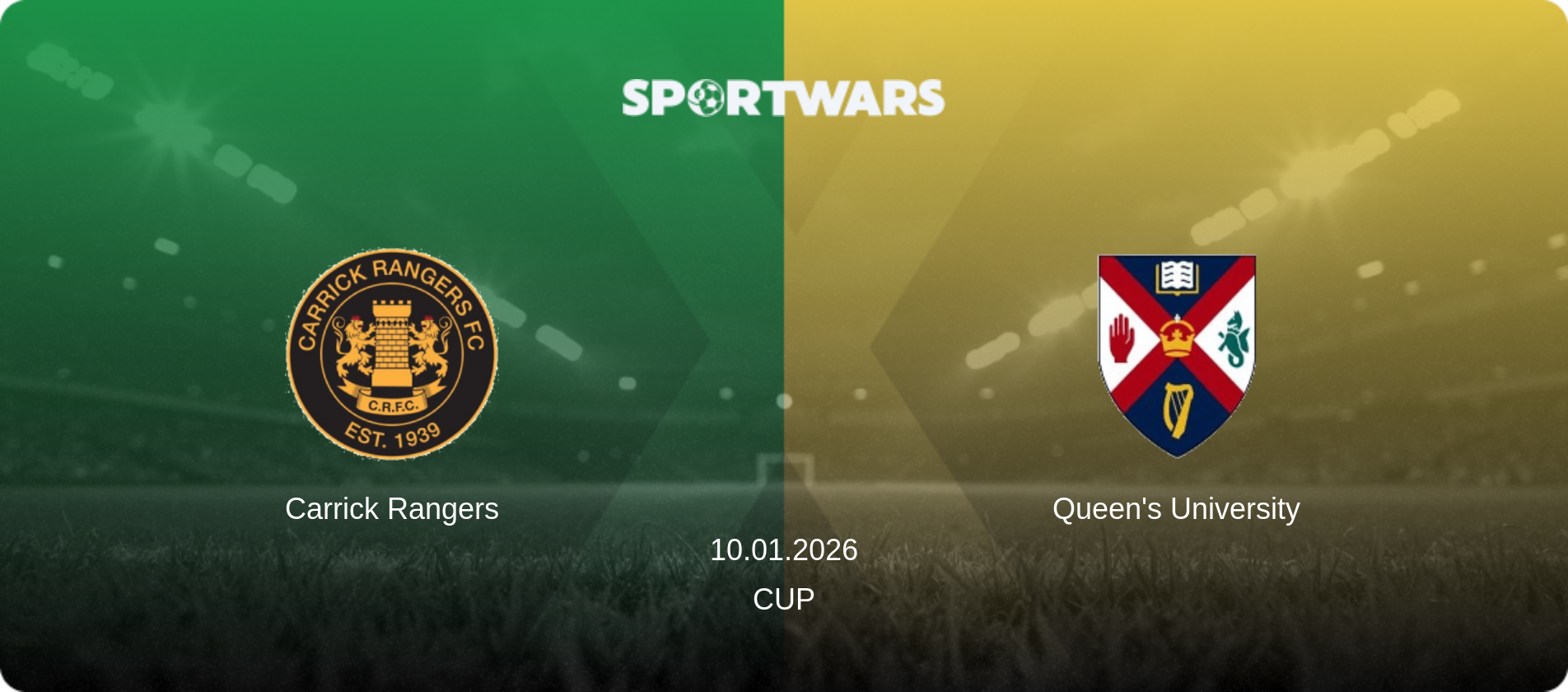 Carrick Rangers — Queen's University, 10.01.2026 — Cup (match preview)