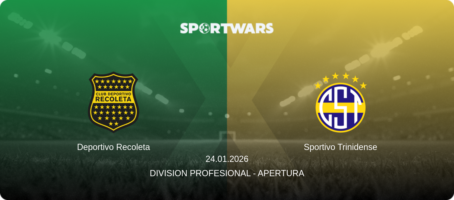 Deportivo Recoleta — Sportivo Trinidense, 24.01.2026 — Division Profesional - Apertura (match preview)