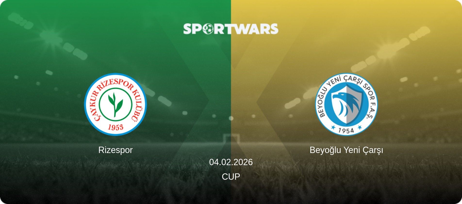 Rizespor — Beyoğlu Yeni Çarşı, 04.02.2026 — Cup (match preview)