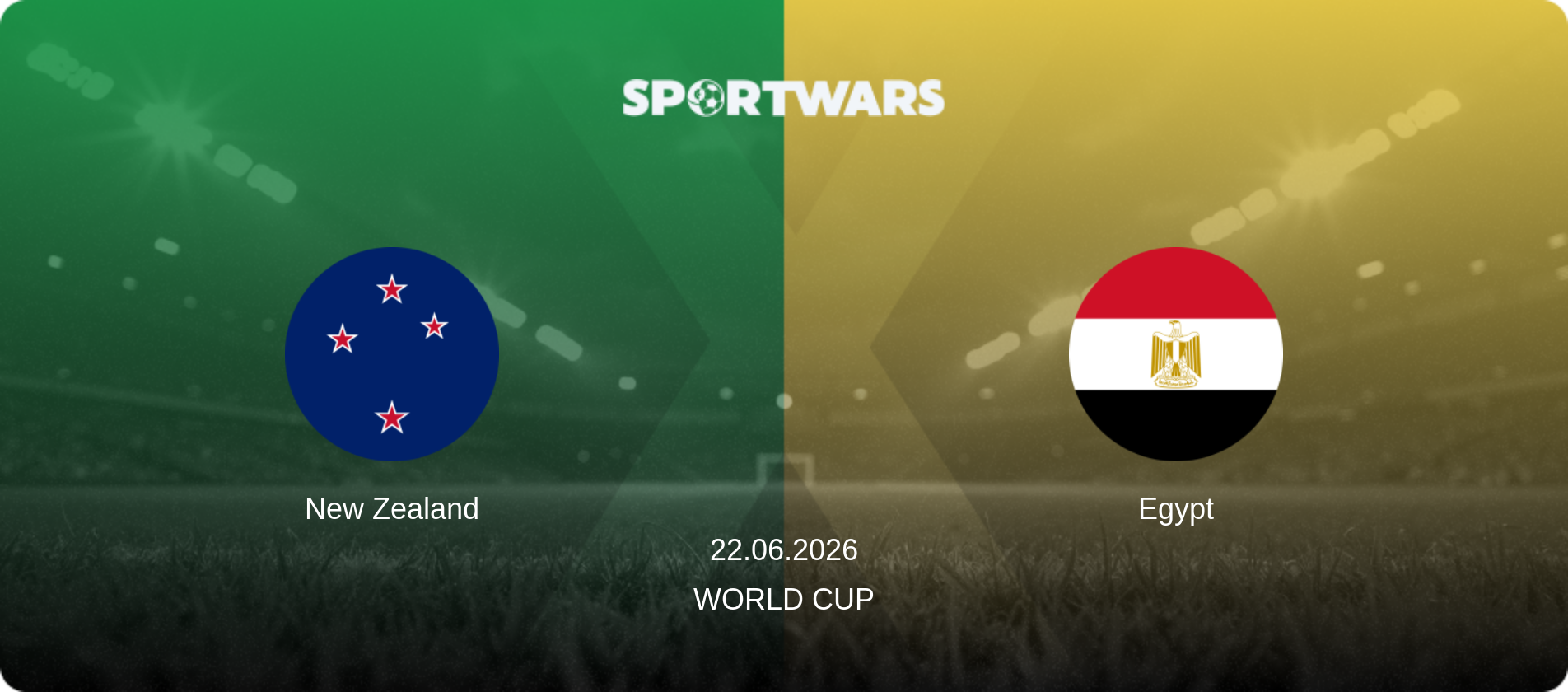 New Zealand — Egypt, 22.06.2026 — World Cup (match preview)