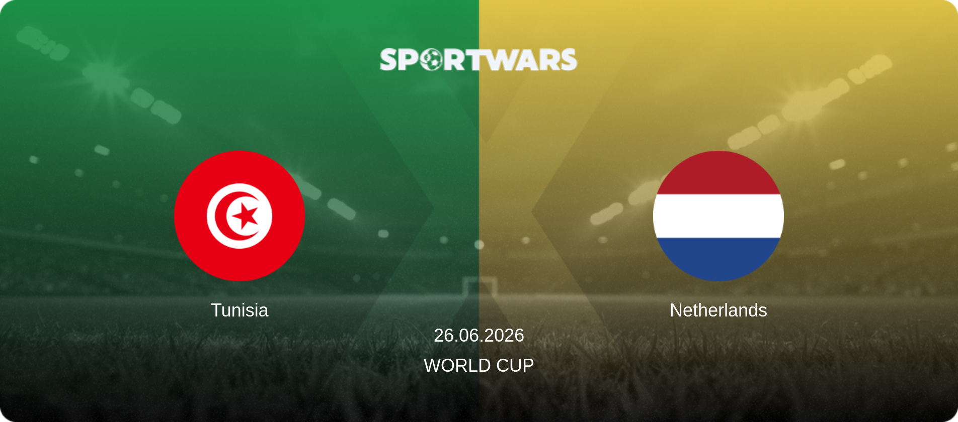 Tunisia — Netherlands, 26.06.2026 — World Cup (match preview)