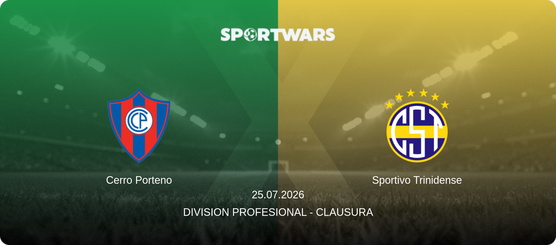 Cerro Porteno — Sportivo Trinidense, 25.07.2026 — Division Profesional - Clausura (match preview)