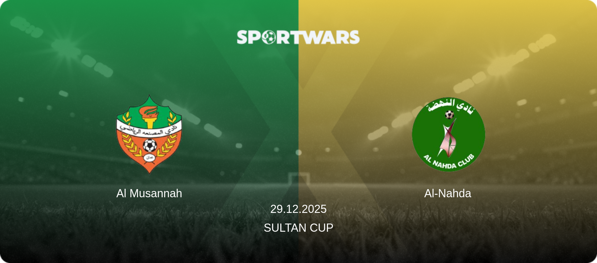Al Musannah — Al-Nahda, 29.12.2025 — Sultan Cup (match preview)