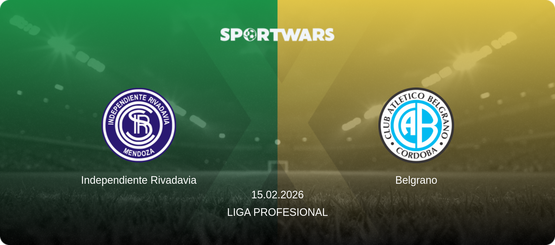 Independiente Rivadavia — Belgrano, 15.02.2026 — Liga Profesional (match preview)