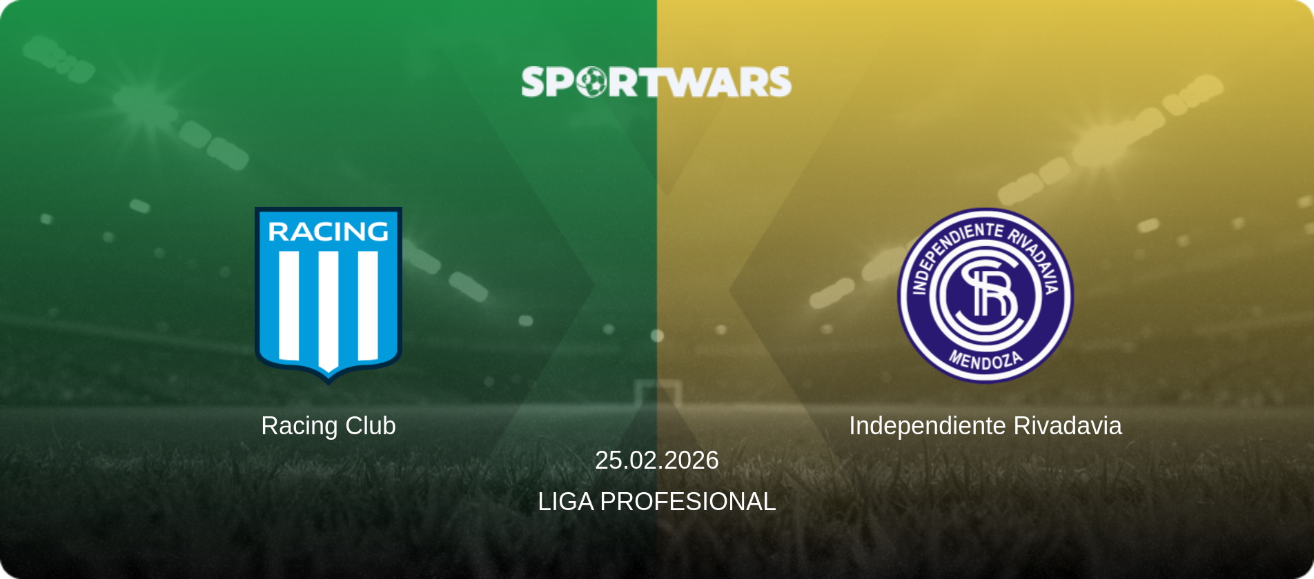Racing Club — Independiente Rivadavia, 25.02.2026 — Liga Profesional (match preview)