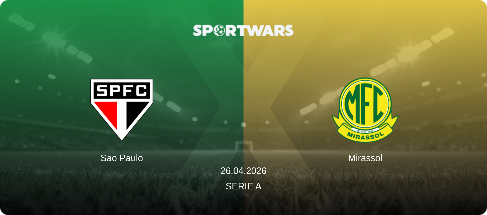 Sao Paulo — Mirassol, 26.04.2026 — Serie A (match preview)
