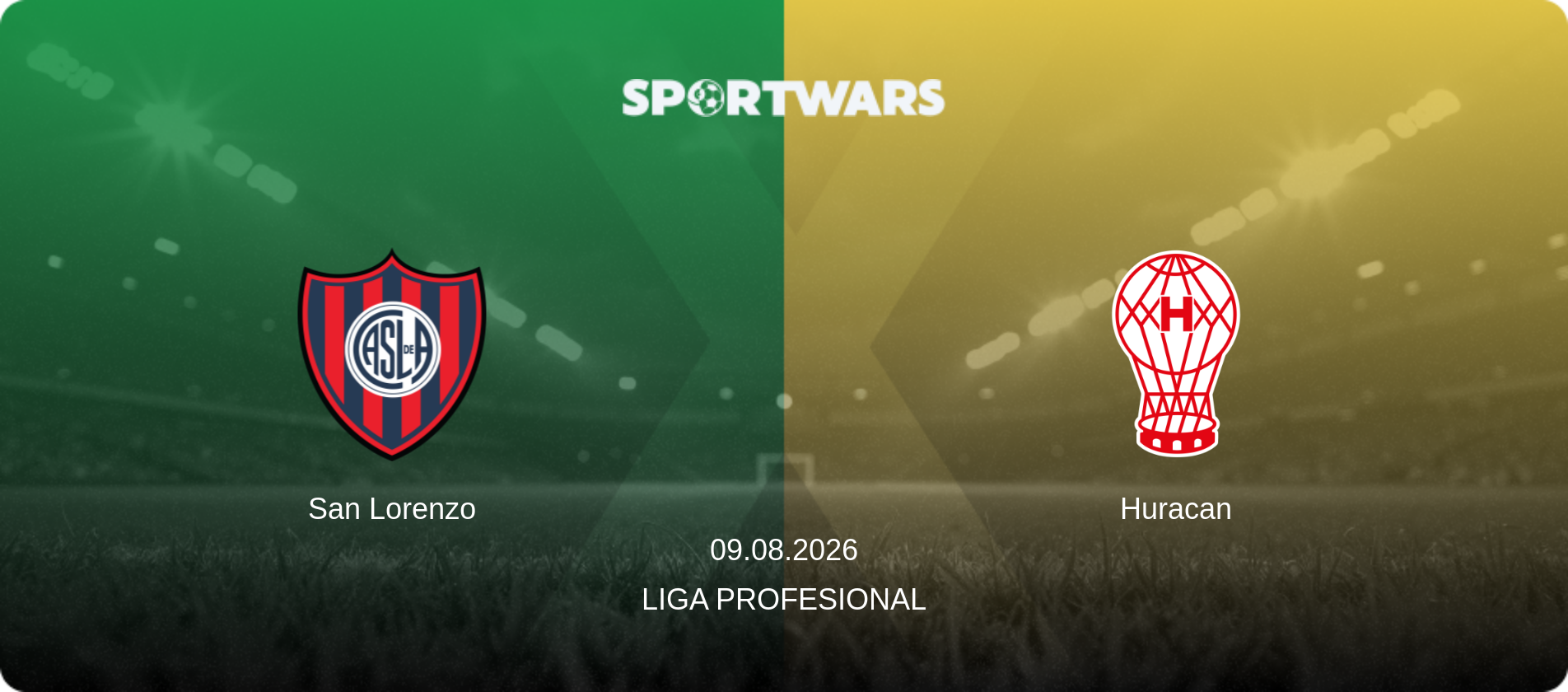 San Lorenzo — Huracan, 09.08.2026 — Liga Profesional (match preview)
