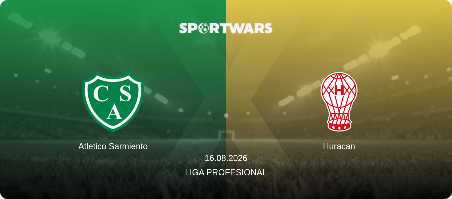 Atletico Sarmiento — Huracan, 16.08.2026 — Liga Profesional (match preview)